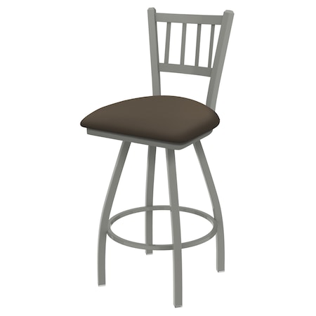 Holland Bar Stool Co 36" Swivel X-Tall Bar Stool, Nickel Finish, Canter Earth Seat X810